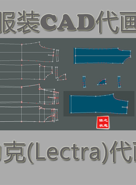 Lectra力克服装cad打板 博克服装CAD推板cad打版排料放码 结构图