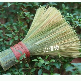 天然竹锅刷洗锅刷厨房竹丝炊帚筅帚刷环保竹刷子30cm长扇形