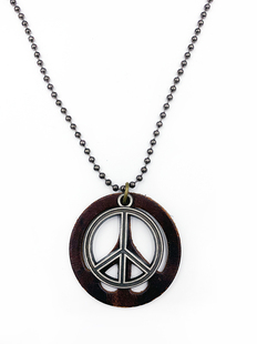 牙买加雷鬼反战和平皮革金属纯手工伸缩绳嬉皮士百搭配项链毛衣链