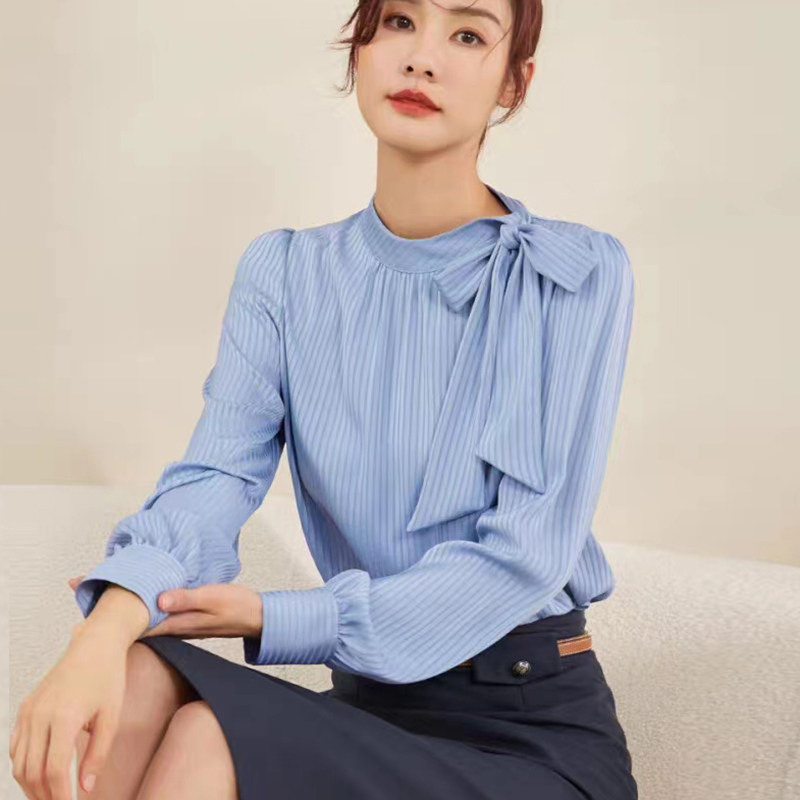 2026春秋设计感雪纺长袖衬衫女