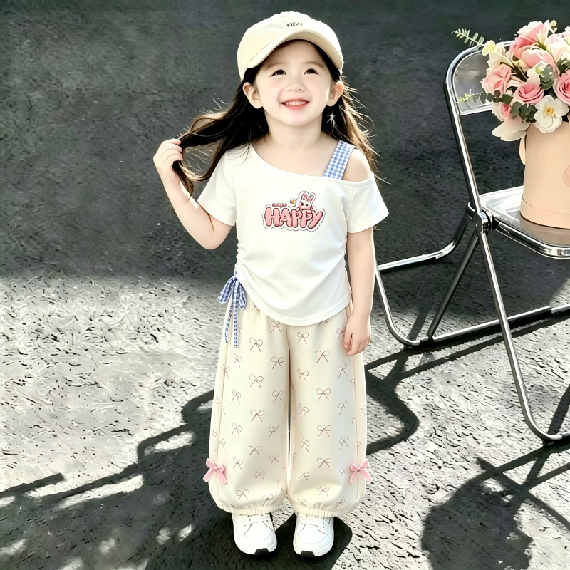 2026夏季happy兔女童T恤裤套装