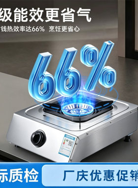格瑞泰小型燃气灶家用台式双旋火不锈钢面板老式单灶煤气灶天然气