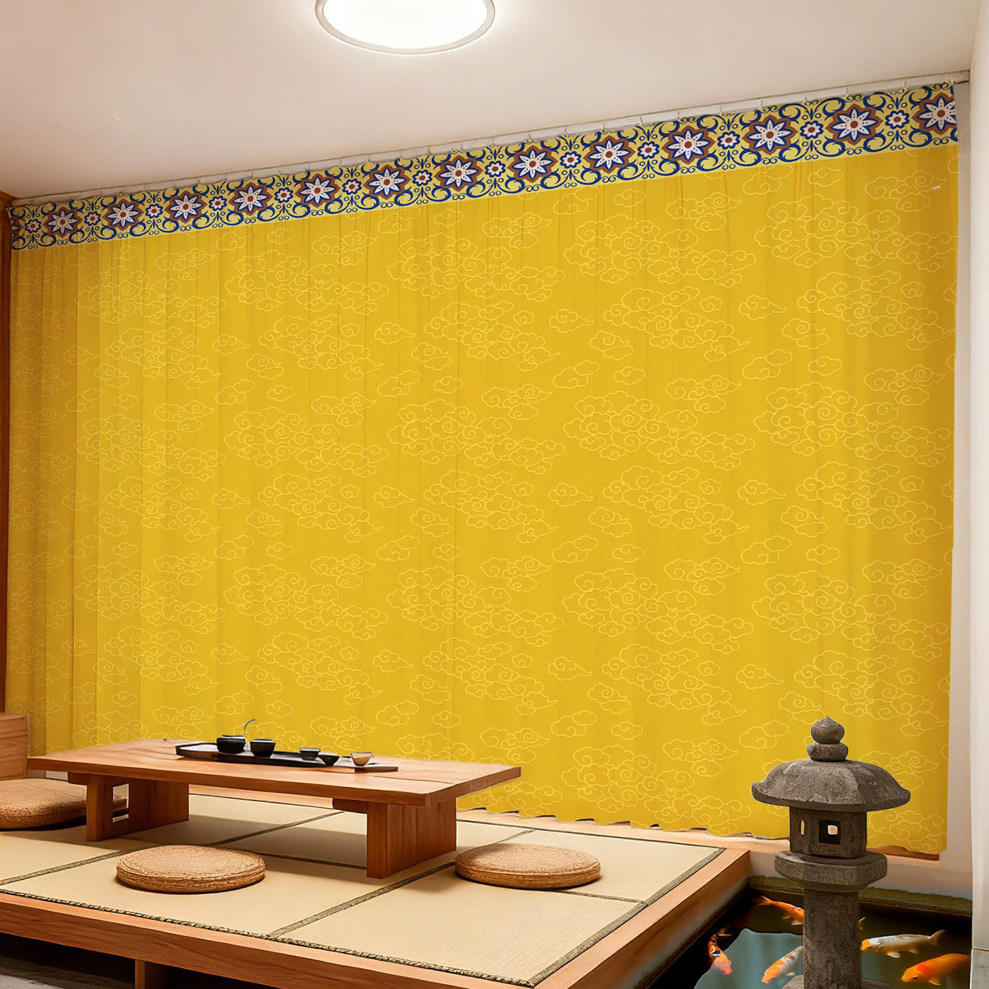 中式禅意窗帘佛堂寺庙禅房道家纱