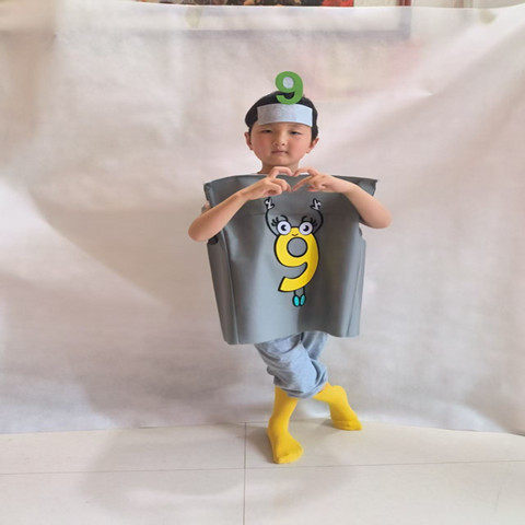 儿童标点符号表演装省略号句号专名号破折号数字标点符号演出服装