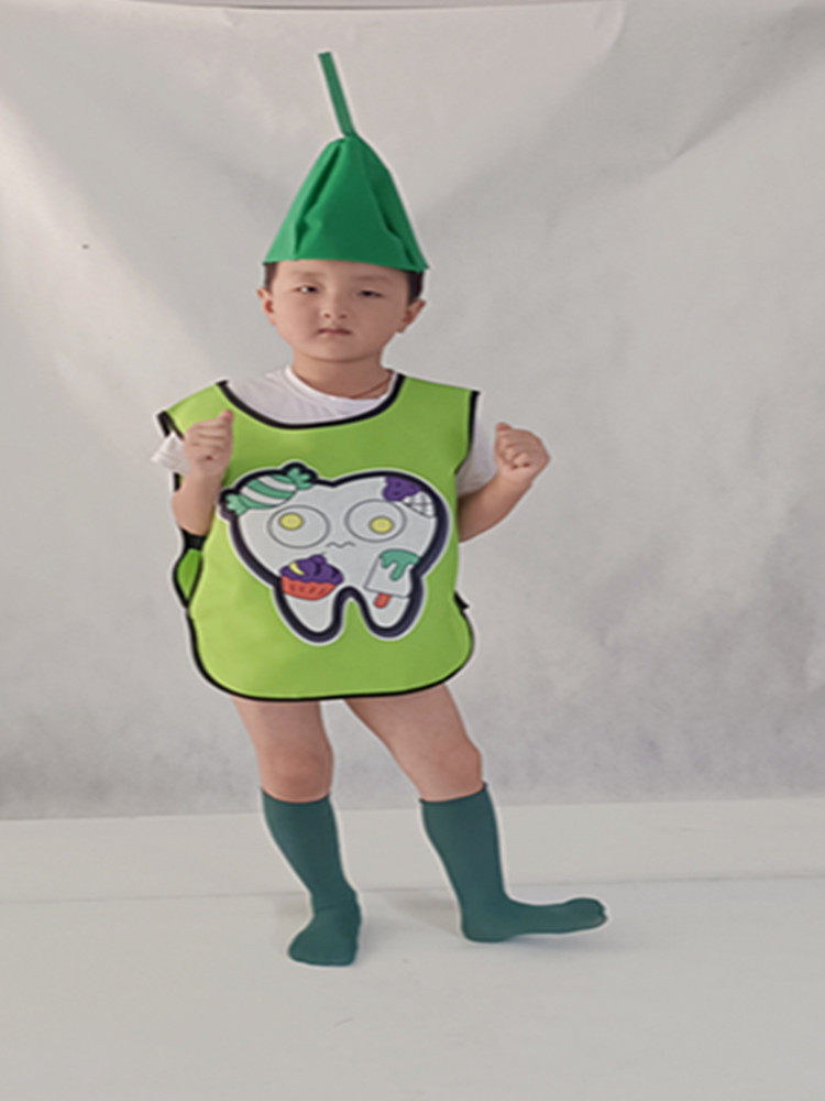 儿童牙细菌大作战表演服装幼儿园牙齿蛀牙黑牙齿演出衣服情景剧服