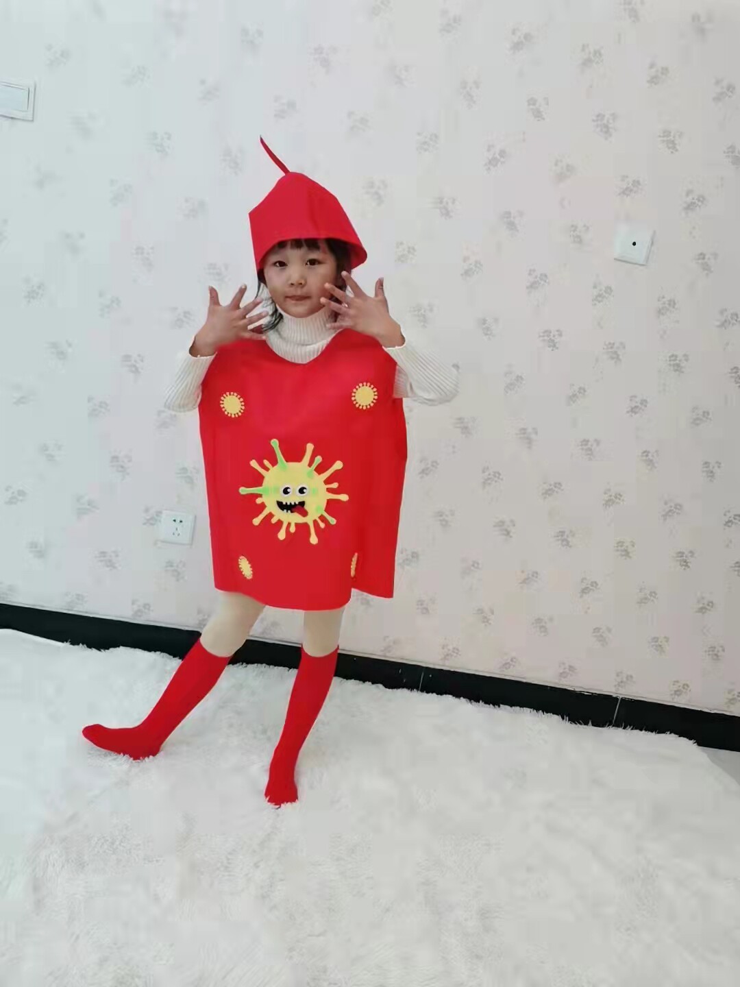 儿童牙细菌大战演出服幼儿园情景剧病毒表演服装牙齿蚜虫牙刷道具