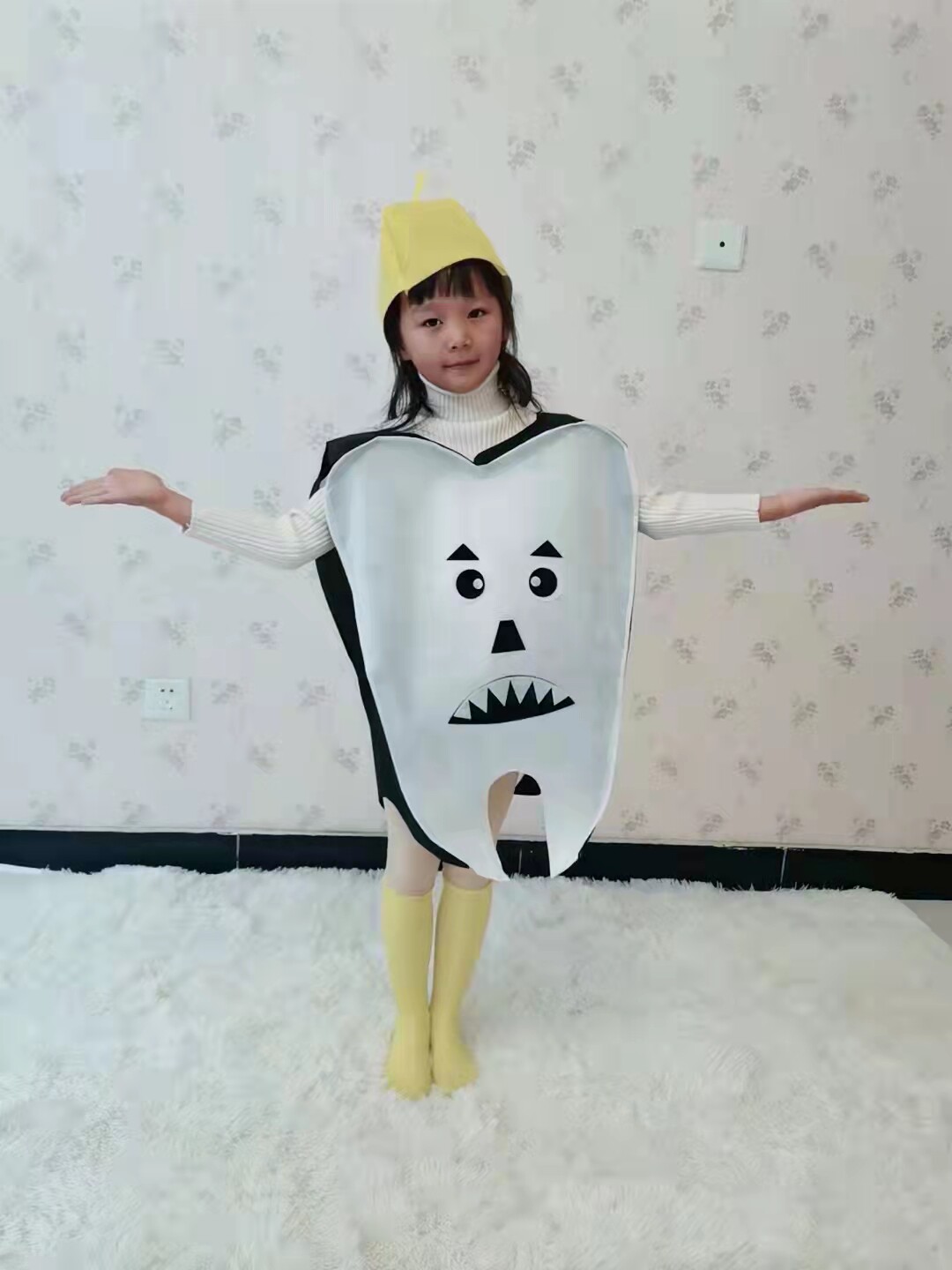 幼儿园牙细菌大战演出服 亲子牙细菌大作战衣服 儿童牙齿牙刷衣服