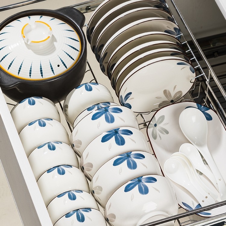 釉下彩碗家用2025新款乔迁新居碗具碗盘碗筷碗碟套装家用餐具套装,餐饮具,碗,淘宝优惠券,粉丝福利购,淘宝优惠卷