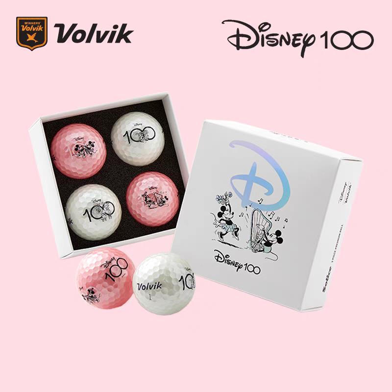 Volvik沃维克高尔夫球Solice4粒珠光面迪士尼联名礼盒收藏纪念款
