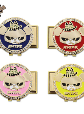 22新正品SNIPE大阪熊高尔夫球位标果岭标记小熊Marker马克裤夹式