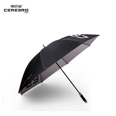 cerebro斯巴诺碳纤维超轻雨伞黑色加大号长柄高尔夫球伞防晒轻便