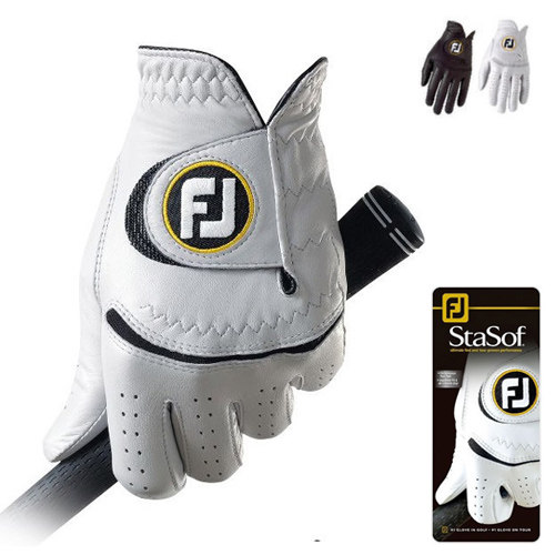 正品 Footjoy StaSof 男式手套高尔夫真皮手套 FJ羊皮高尔夫手套