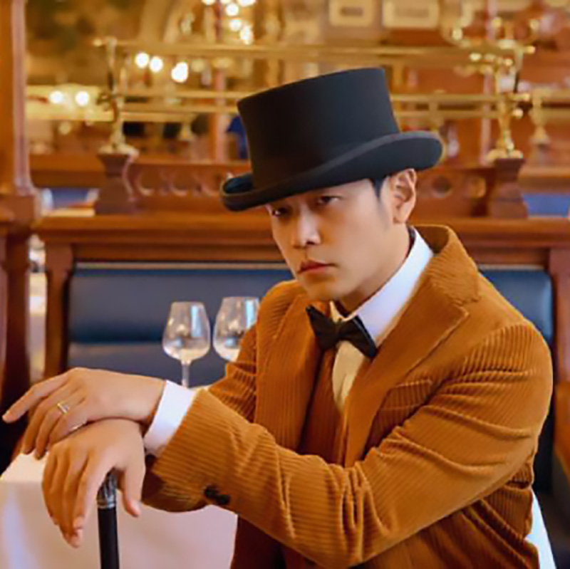 魔术帽休闲表演通用卷檐杰伦同款