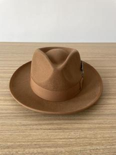 羊毛复古英伦绅士礼帽爵士休闲白搭礼帽时尚绅士男女同款工厂直销