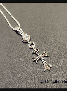 电镀十字架复古童军花项链项链