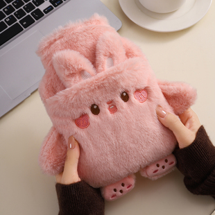 热水袋注水可插手暖水袋2025新款 女生专用敷肚子毛绒暖手被窝神器