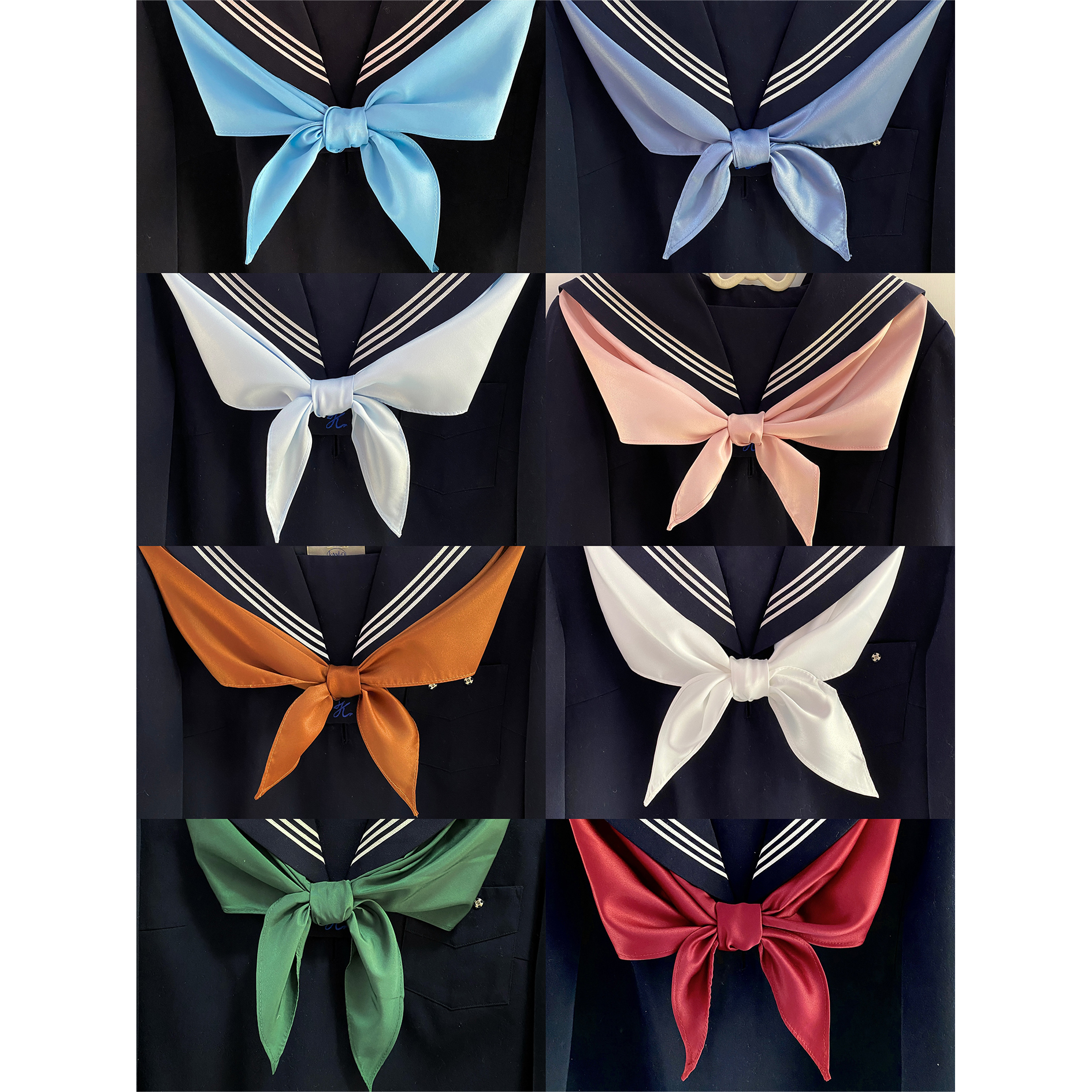 【手打三角巾 INARIYA自制】JK制服酒红水手服配饰校供一件包邮