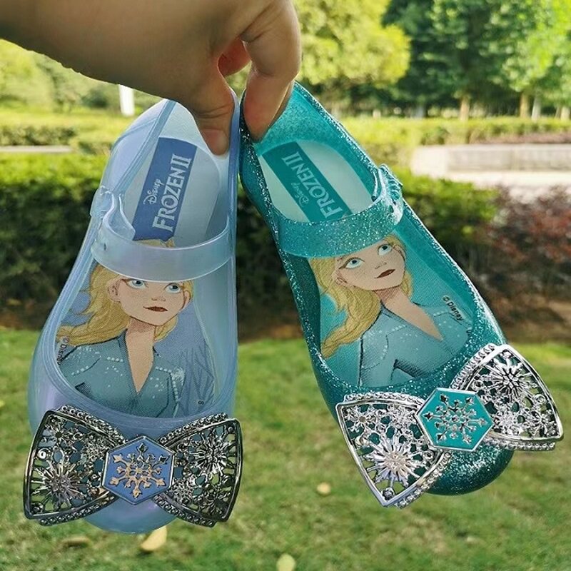 巴西梅丽莎副牌冰雪奇缘软底果冻鞋蝴蝶结大童女童鞋包头单鞋凉鞋