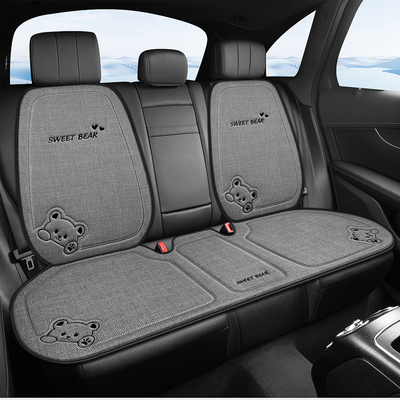 汽车坐垫四季通用座垫2025新款亚麻后排座套冬季座椅套高级感车垫