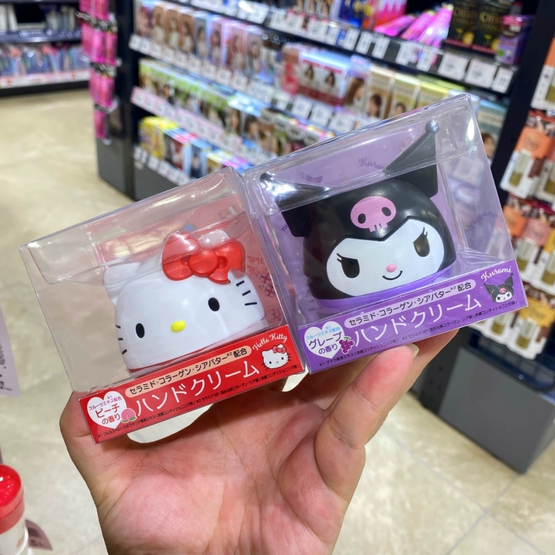 日本sanrio三丽鸥限定版kitty库洛米复乳木果滋润保湿护手霜35g