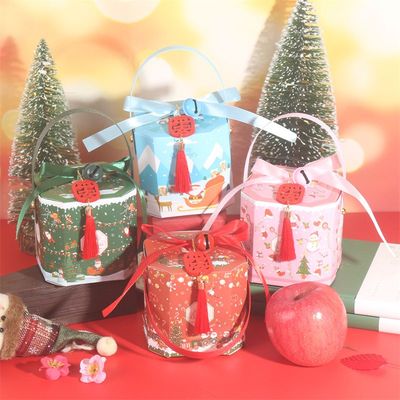 圣诞节平安夜苹果盒子平安果包装盒手提礼盒糖果盒儿童幼儿园礼物