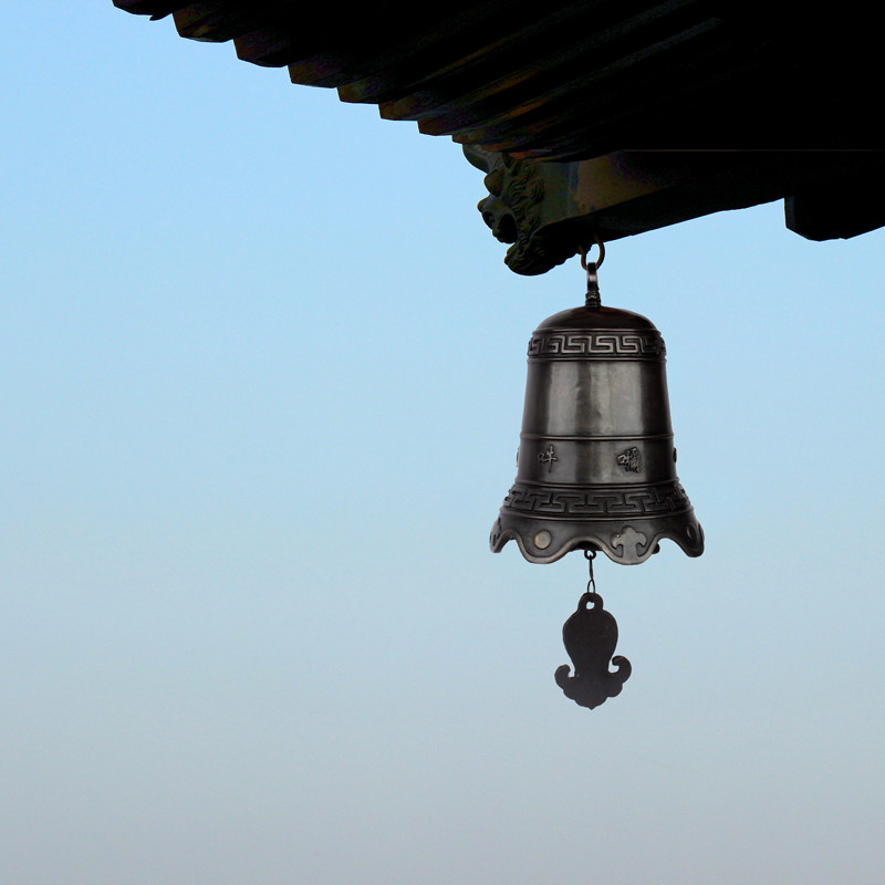 纯铜仿古寺庙古建筑古塔风窗挂风铃家居挂件乔迁送礼佳品仿古风铃