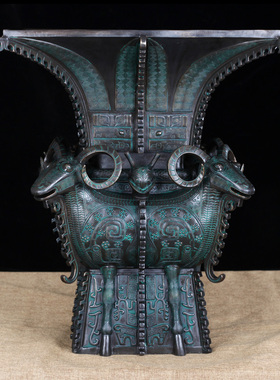 特大纯铜四羊方尊开业商务工艺品