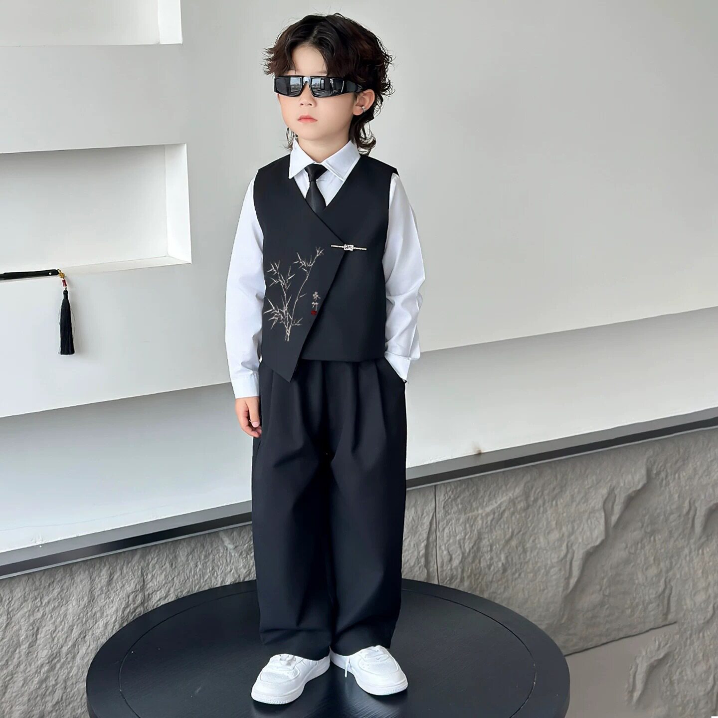 男童礼服春秋季新款儿童西装套装新中式国风演出服男孩花童西服