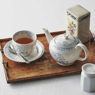 英国制造afternoon 现货 tea下午茶复古风中古优雅马克杯咖啡杯碟