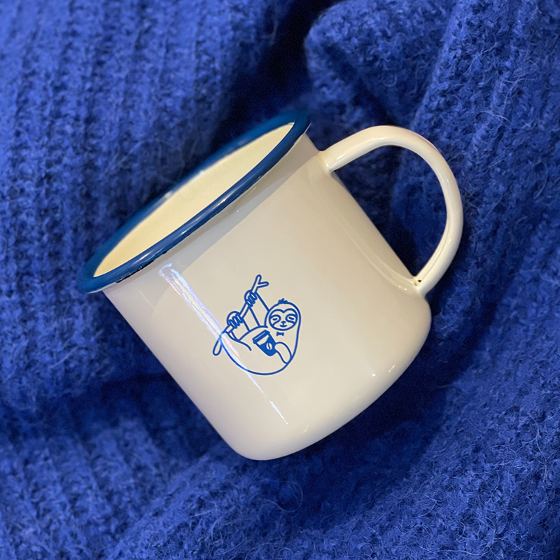 搪瓷杯咖啡杯克莱因蓝原创设计