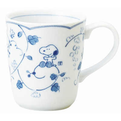 现货 史努比青花瓷系列peanuts 复古中古中国风 马克杯咖啡杯碟