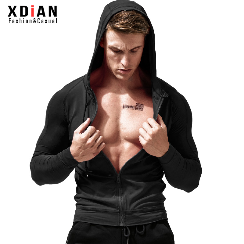 卫衣男连帽薄款潮韩版潮流运动健身个性紧身欧美外套学生潮牌春季