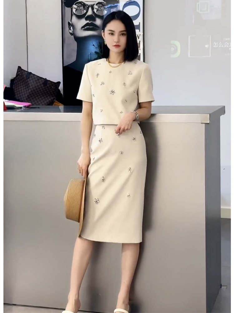 2025年网红炸街夏装搭配一整套时尚干练气质女装裙子职业两件套装