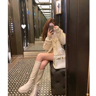秋季2025年新款森系小香风炸街短外套女毛呢短款上衣秋冬休闲百搭