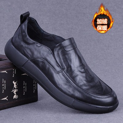 BEEKTOP高端男士真皮休闲乐福鞋