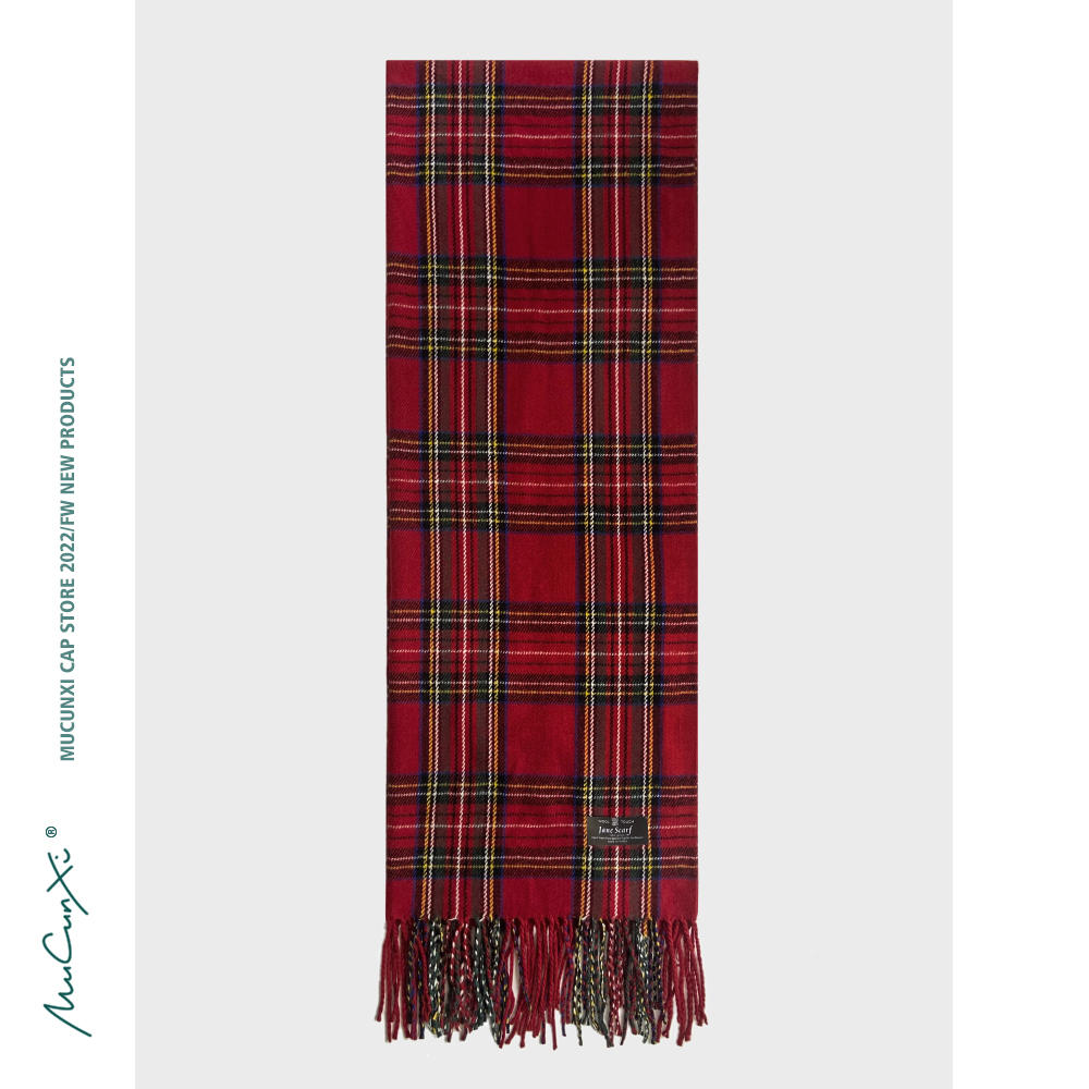 MUCUNXI冬季格子ins小众女围巾