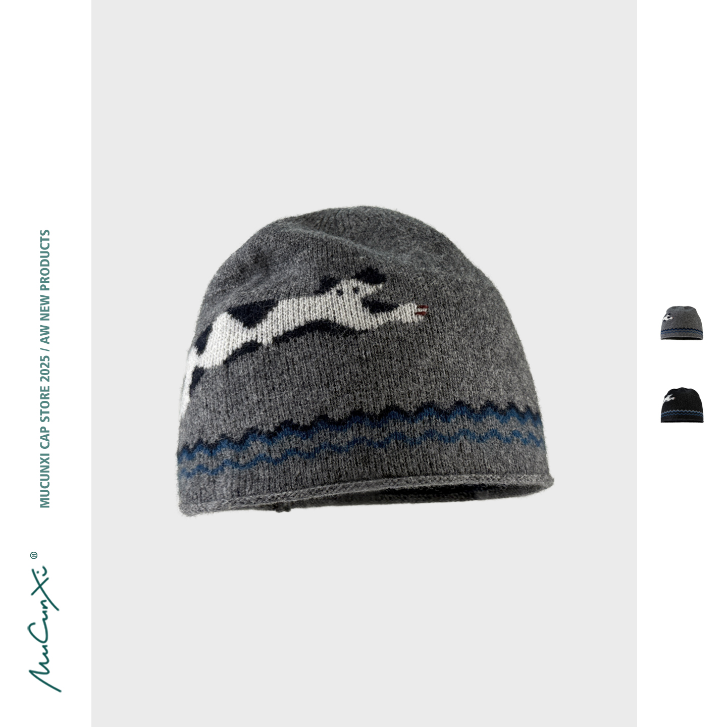 韩国小众设计师款可爱小猫羊毛针织帽女秋冬保暖休闲毛线帽冷帽子