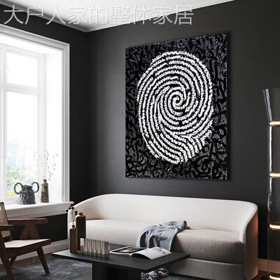 网红.创设计雅之谜》纯手绘油《画意原式饰极简玛客厅玄关装画