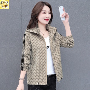 棒球服上衣ins潮 连帽休闲外套女短款 2025春秋新款 小个子时尚 爆款
