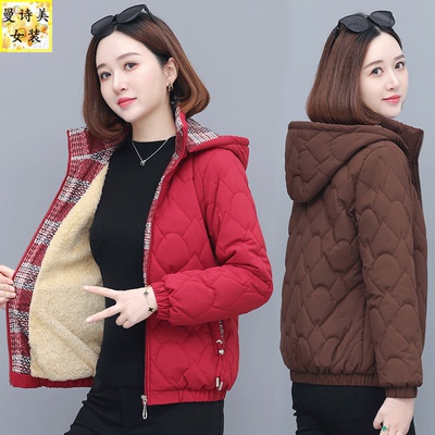 加绒加厚短款棉服百搭宽松羽绒棉