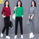 时尚 春秋装 洋气宽松遮肚跑步休闲服两件套 女2026新款 显瘦运动套装