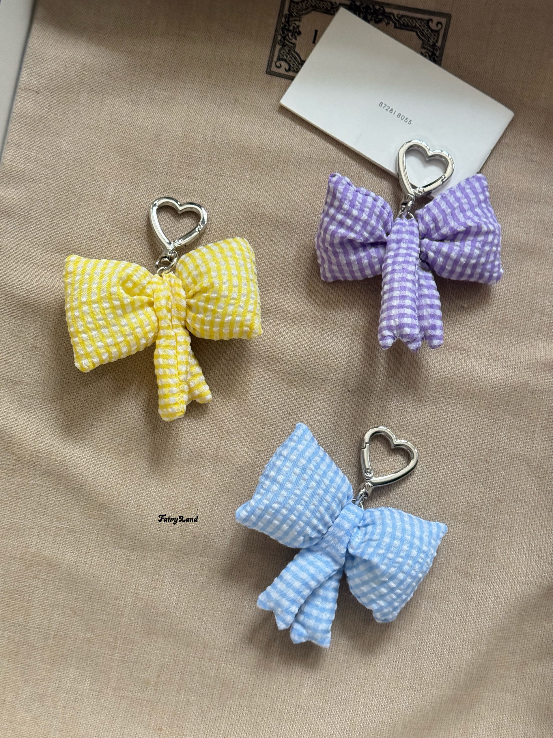 原创韩系ins充棉格子蝴蝶结小挂件钥匙扣手机配饰格纹少女包挂饰,服饰配件/皮带/帽子/围巾,包挂件,淘宝优惠券,粉丝福利购,淘宝优惠卷