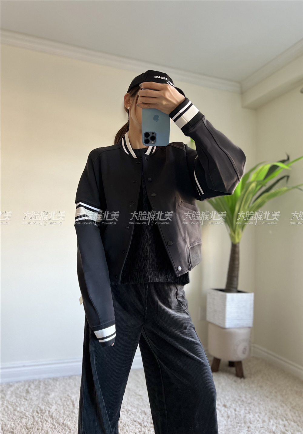 lululemon瑜伽休闲宽松棒球夹克