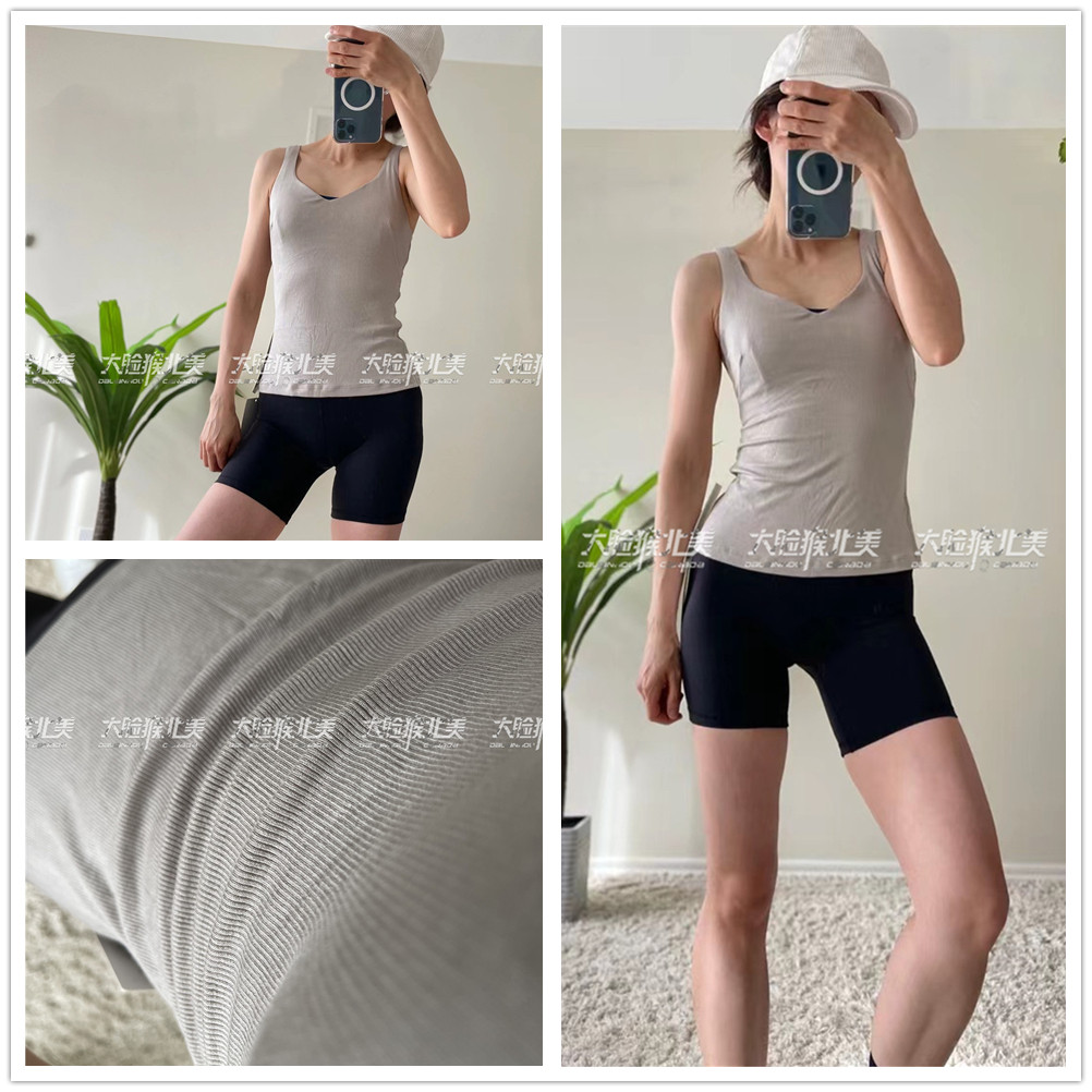 现lululemon ribbed micro-modal tank top瑜伽运动文胸螺纹背