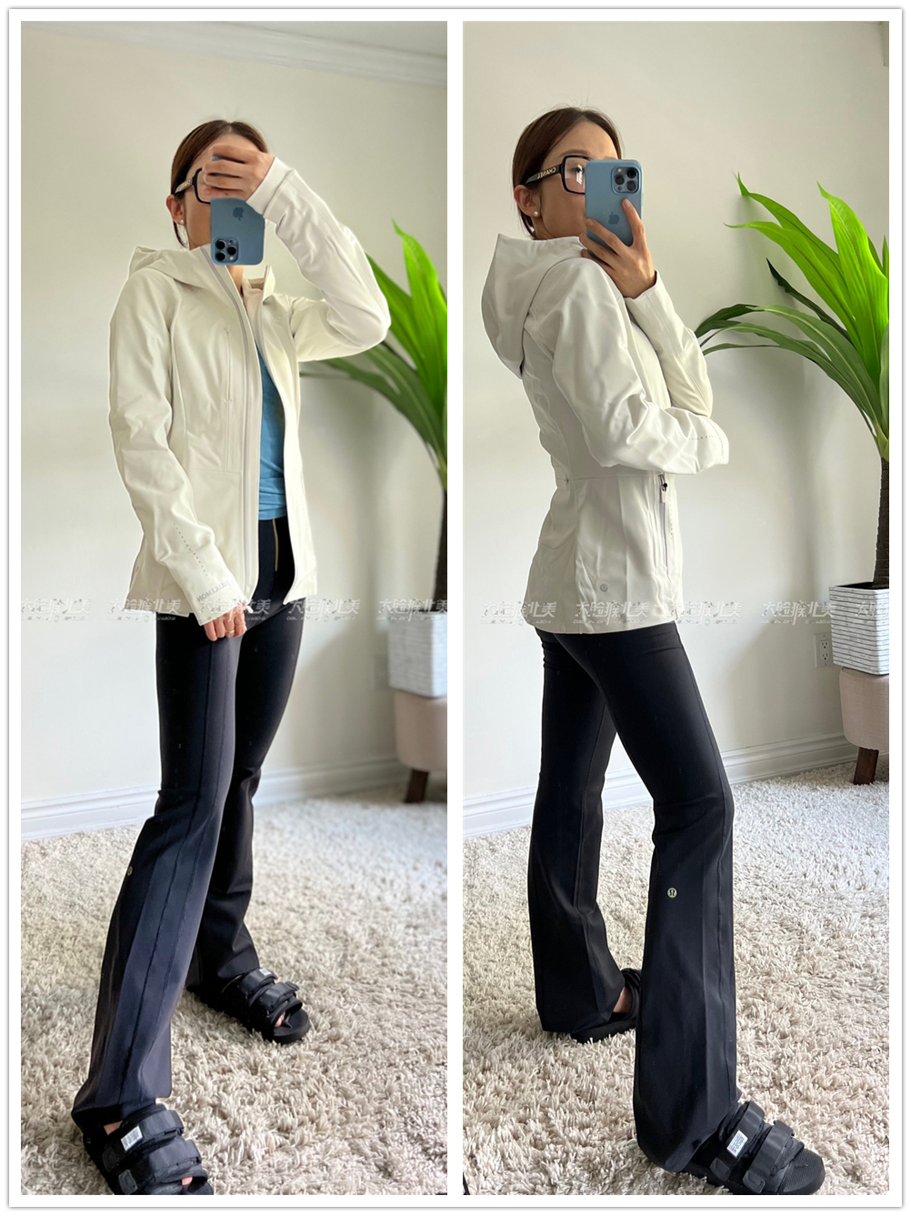 国现lululemon Cross Chill Jacket瑜伽休闲防风防雨修身抓绒软壳