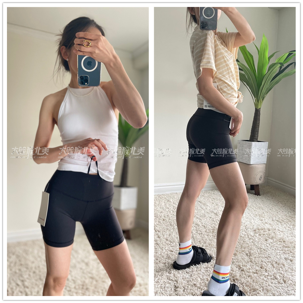 骑行裤瑜伽lululemon裸感速干