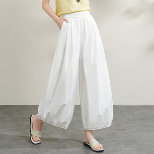宽松灯笼裤女夏季2026新款今年流行爆款气球裤小个子九分阔腿女裤