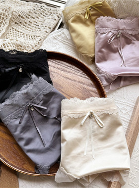 【90-140斤】高品质亮面冰丝奢华镂空中腰女内裤3878