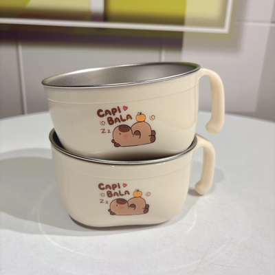 316不锈钢单柄碗辅食餐具