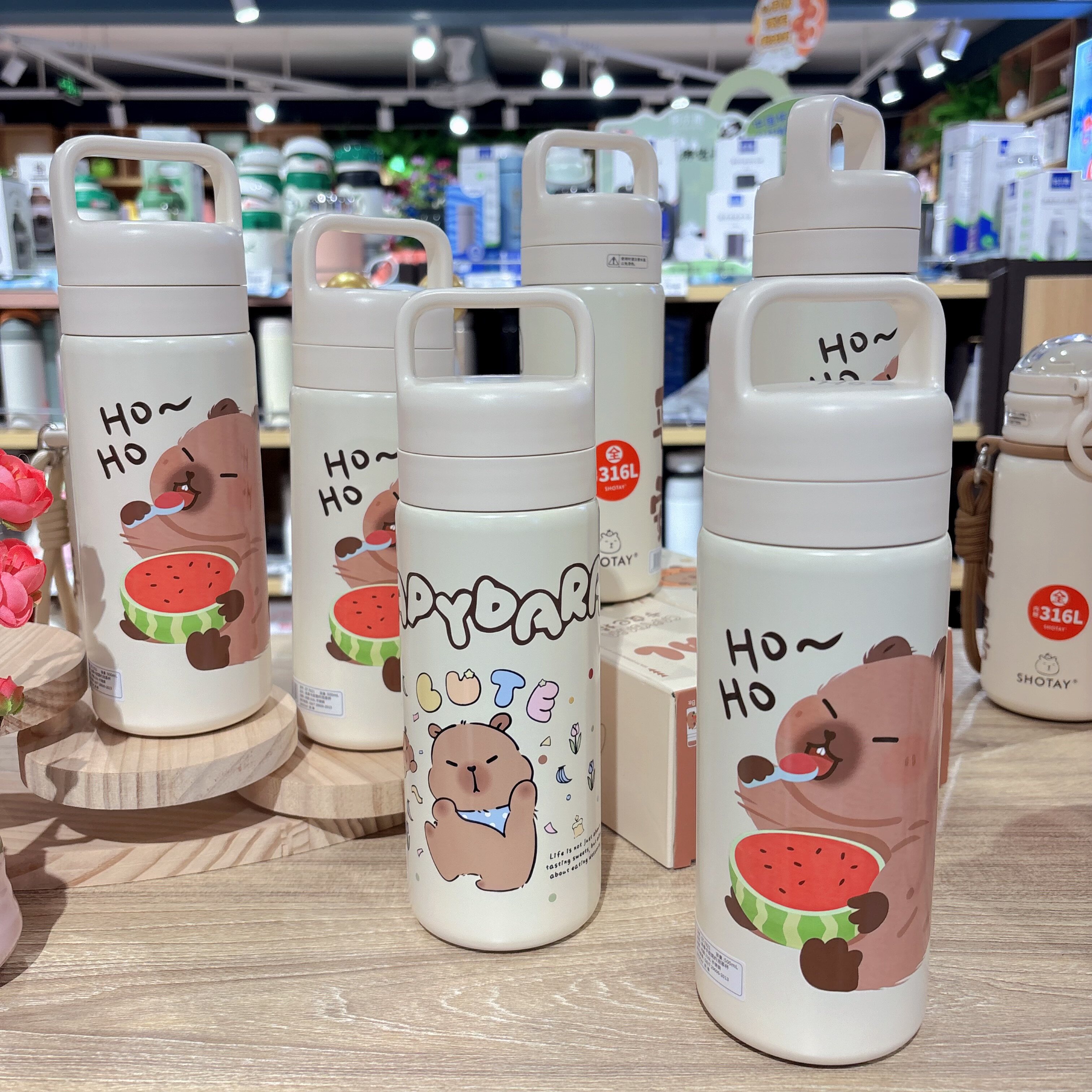 尚泰保温杯女生高颜值316不锈钢水杯学生上学专用便携杯子500ml